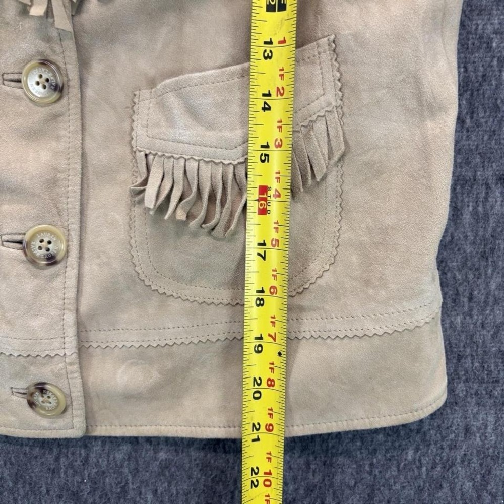 Ralph Lauren Women's Goat Suede Fringe Jacket- SIZE 2 Festival Boho - Picture 4 of 8